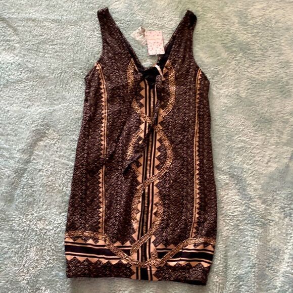 Free People - Diamond & Snake Mini Dress - Picture 1 of 6